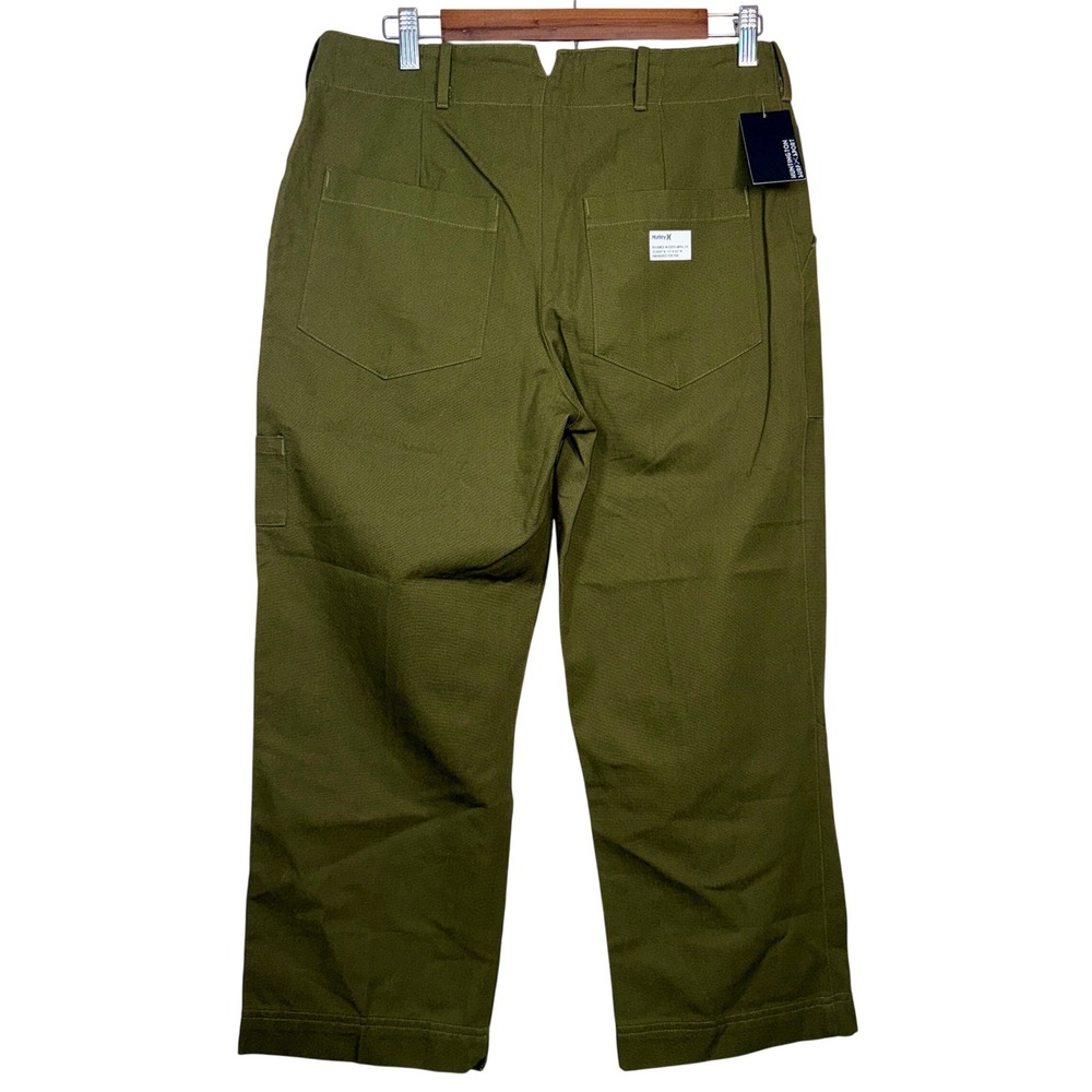 Hurley Lowrider Cargo Pants Olive Green Womens Size 11 AJ3564 Wide Leg NWT - Picture 2 of 12